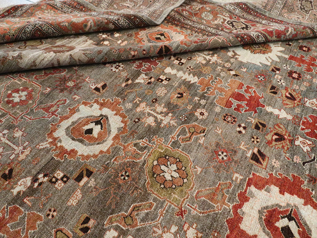 Antique Persian Bidjar Large Room Size Carpet, No.29052 - Gsblank