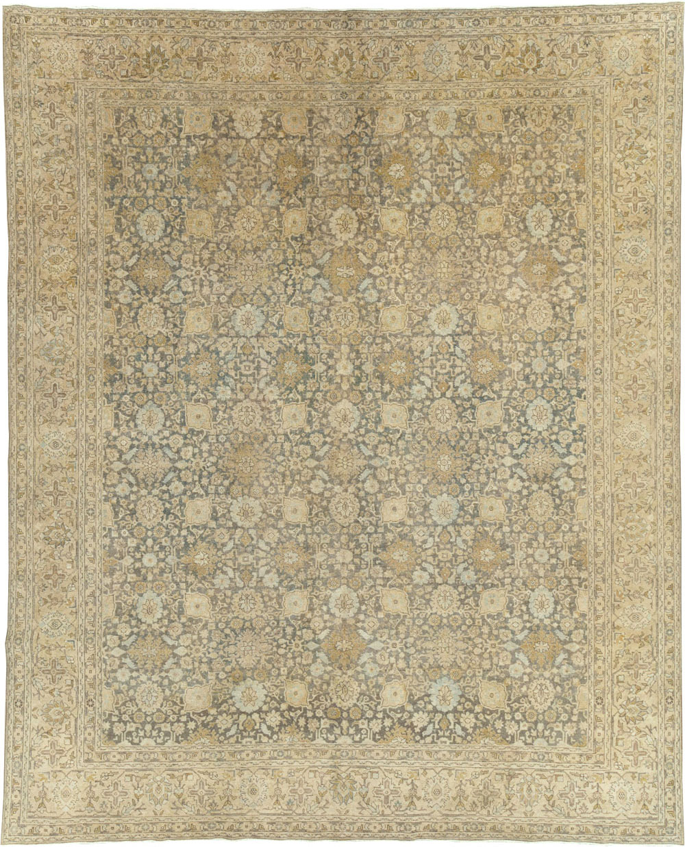 Antique Persian Tabriz Room Size Carpet, No.29053 - Gsblank