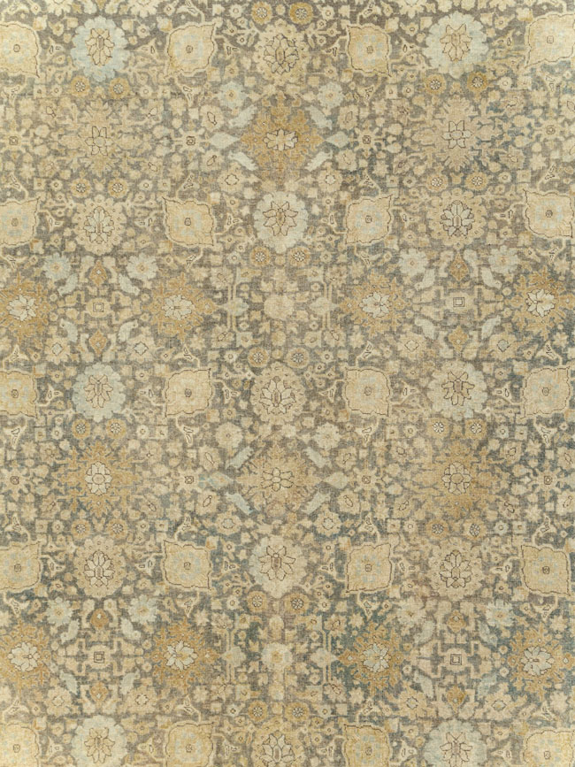 Antique Persian Tabriz Room Size Carpet, No.29053 - Gsblank