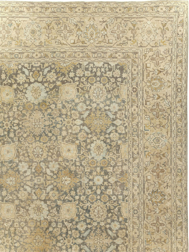 Antique Persian Tabriz Room Size Carpet, No.29053 - Gsblank