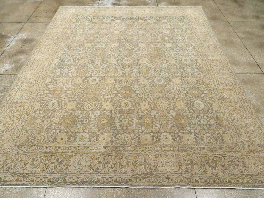 Antique Persian Tabriz Room Size Carpet, No.29053 - Gsblank
