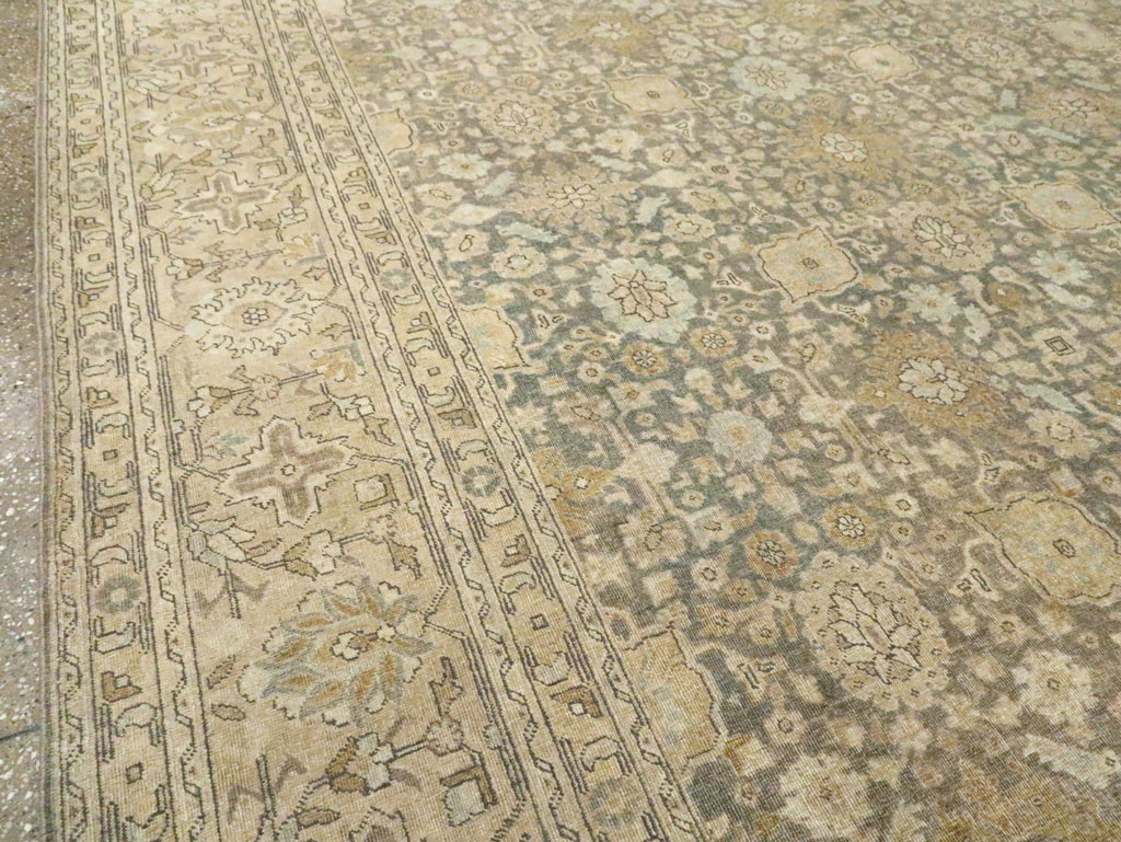 Antique Persian Tabriz Room Size Carpet, No.29053 - Gsblank