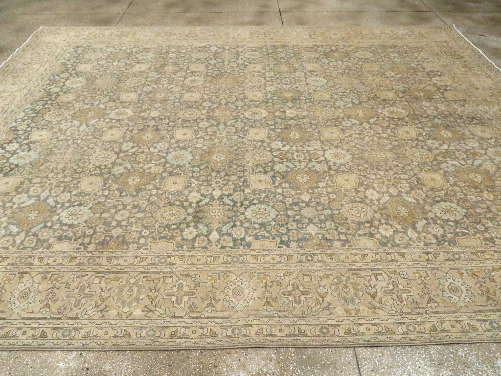 Antique Persian Tabriz Room Size Carpet, No.29053 - Gsblank