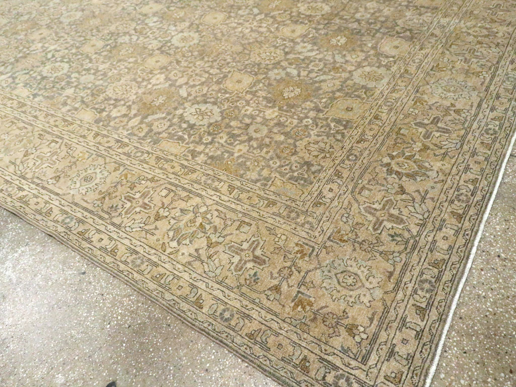 Antique Persian Tabriz Room Size Carpet, No.29053 - Gsblank