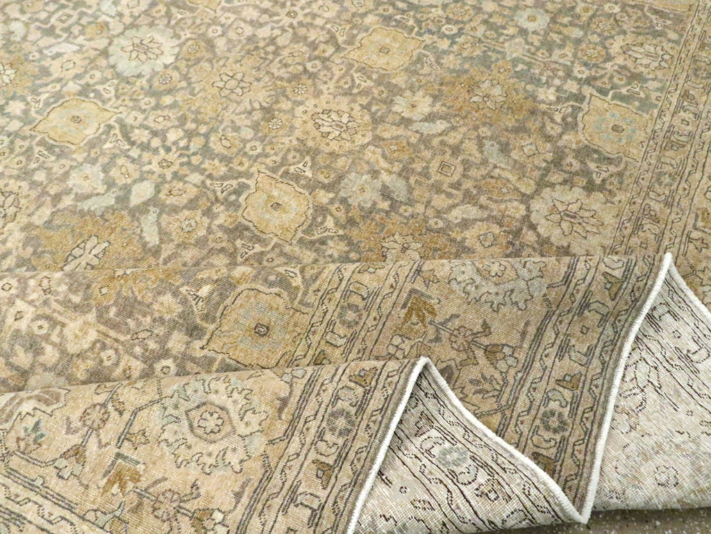 Antique Persian Tabriz Room Size Carpet, No.29053 - Gsblank