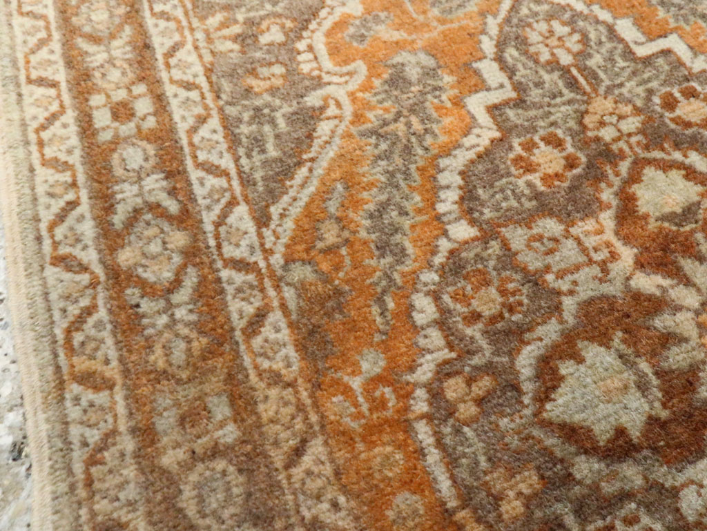 Vintage Persian Tabriz Throw Rug, No.29063 - Gsblank