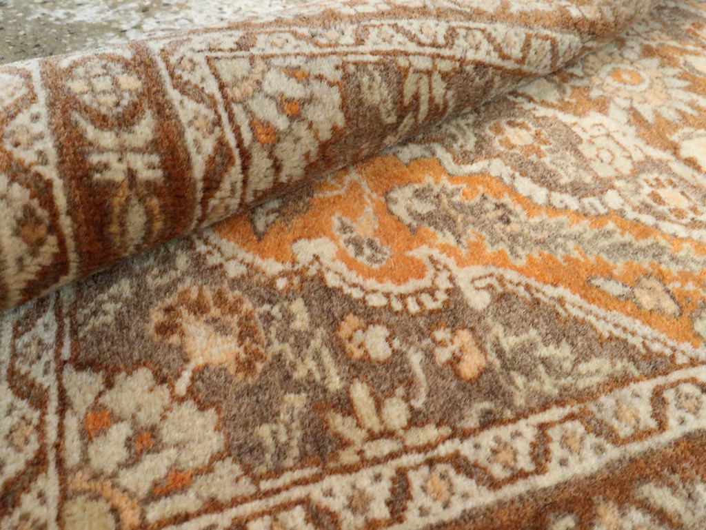 Vintage Persian Tabriz Throw Rug, No.29063 - Gsblank