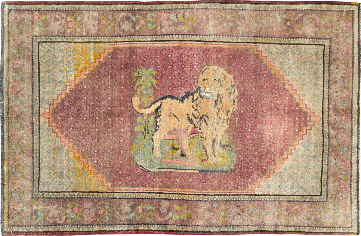 Vintage Pictorial Anatolian Rug, No.29066 - Gsblank