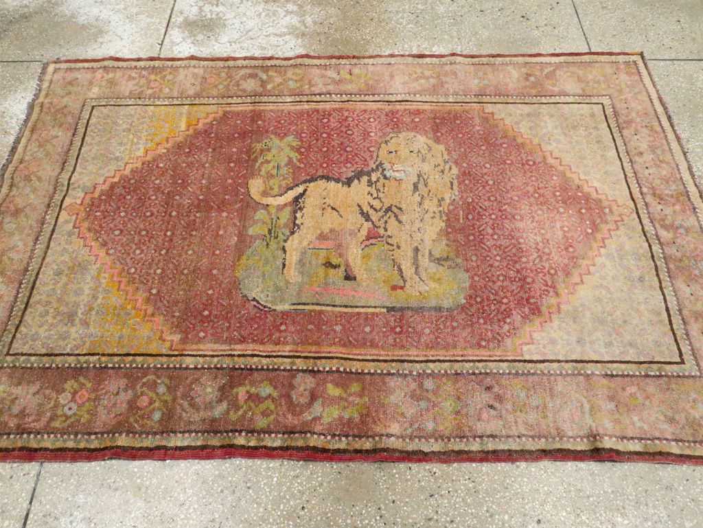 Vintage Pictorial Anatolian Rug, No.29066 - Gsblank