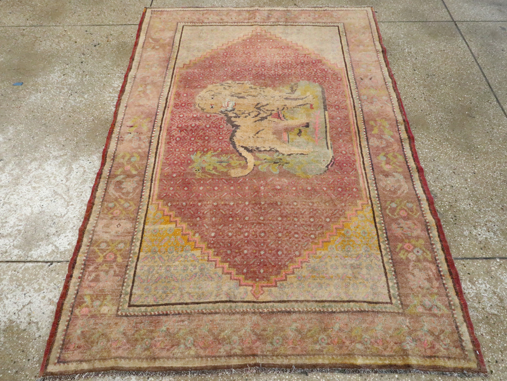 Vintage Pictorial Anatolian Rug, No.29066 - Gsblank