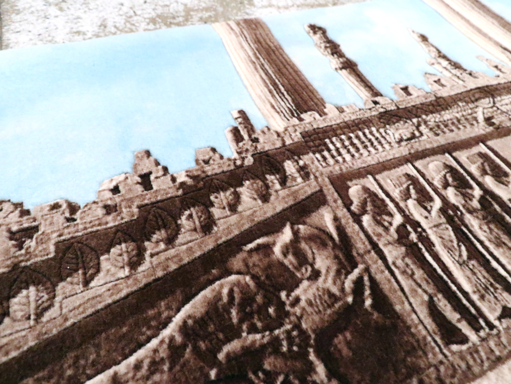 Vintage Persian Tabriz Pictorial Rug, No.29070 - Gsblank