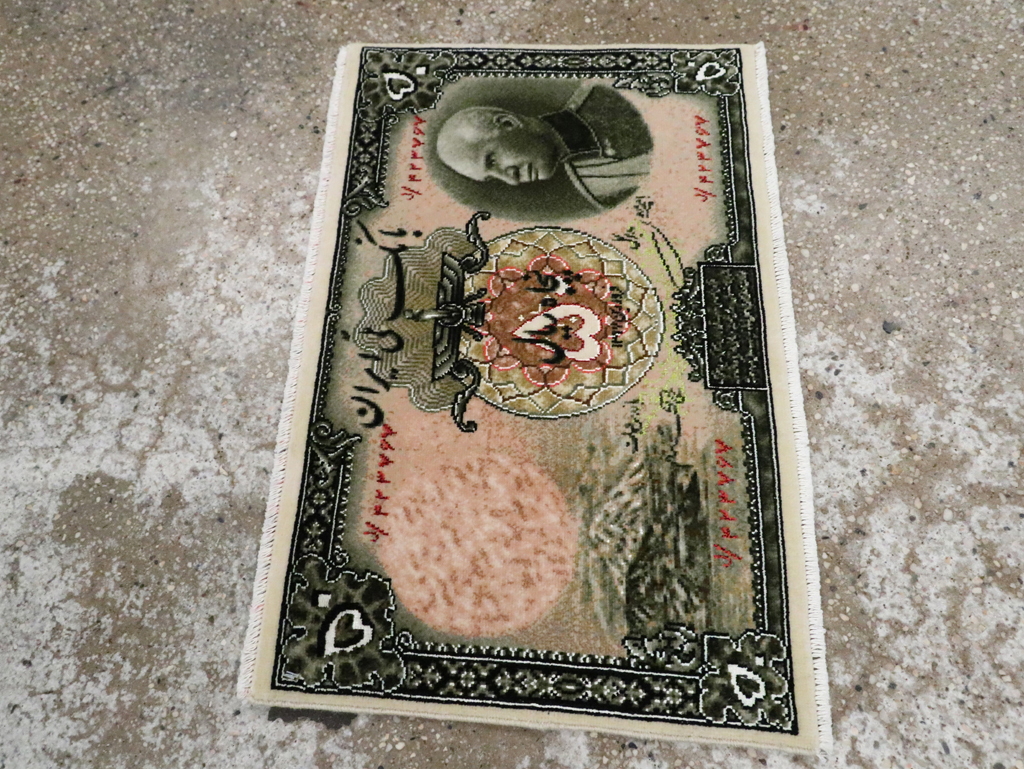 Vintage Persian Tabriz Pictorial Rug, No.29079 - Gsblank