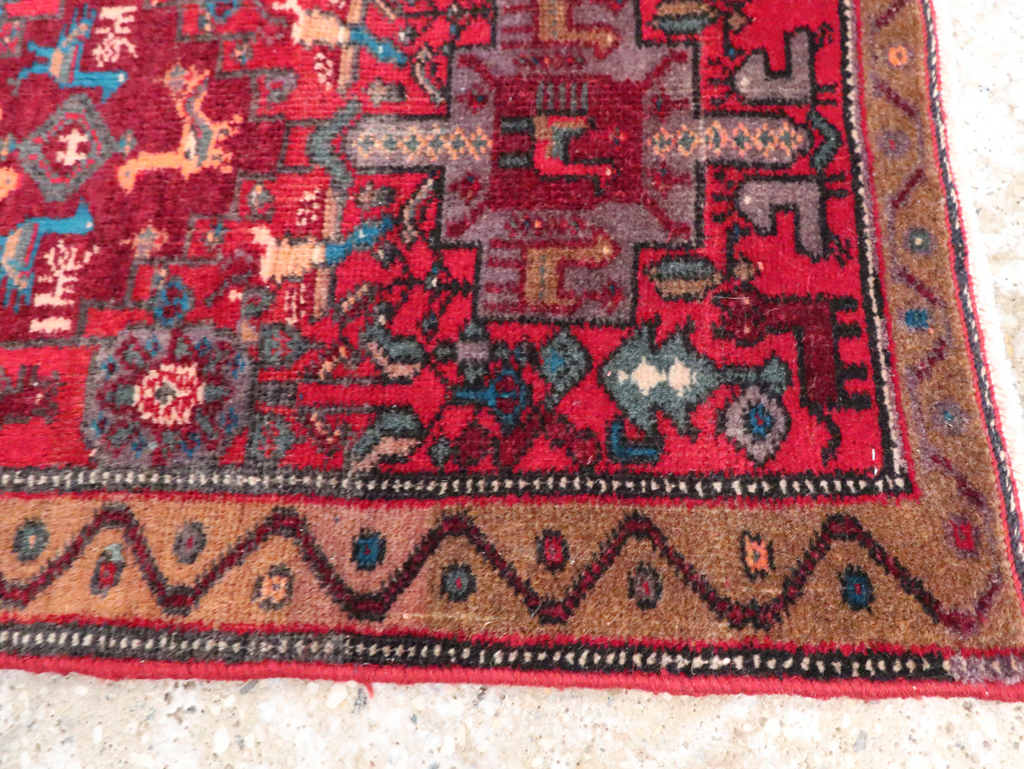 Vintage Persian Kurdish Pictorial Rug, No.29080 - Gsblank
