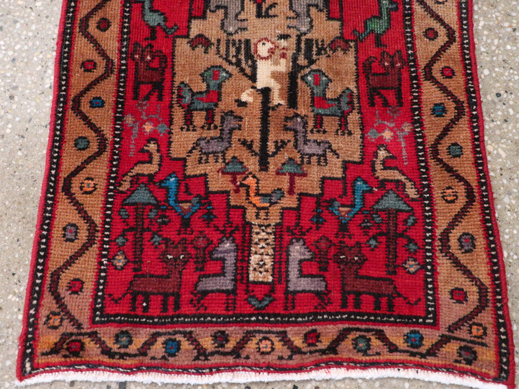 Vintage Persian Kurdish Pictorial Rug, No.29081 - Gsblank