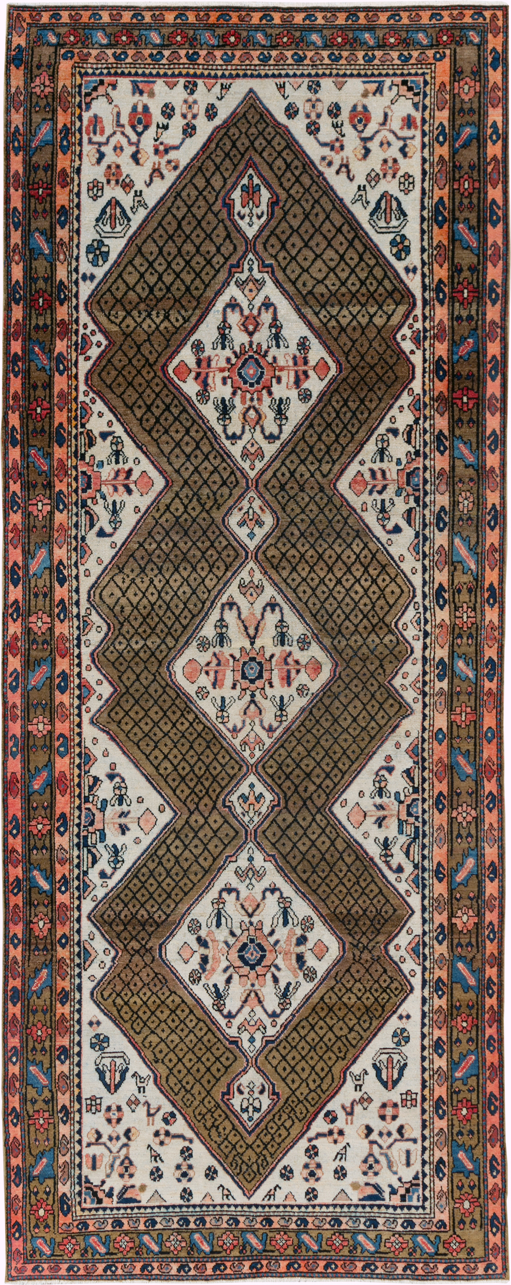 Vintage Persian Hamadan Gallery Rug, No.29086 - Gsblank
