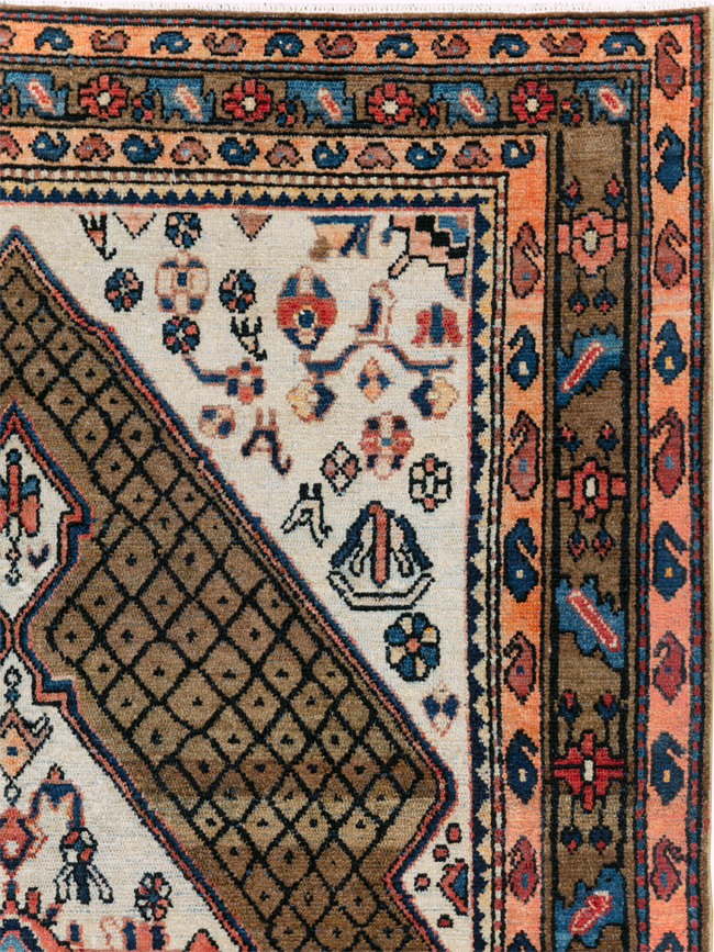 Vintage Persian Hamadan Gallery Rug, No.29086 - Gsblank