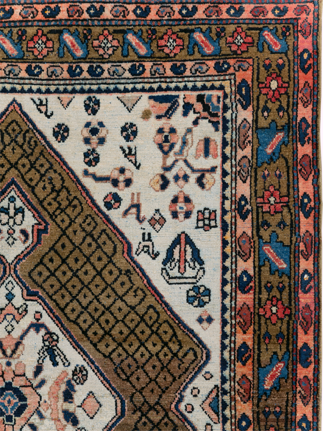 Vintage Persian Hamadan Gallery Rug, No.29086 - Gsblank