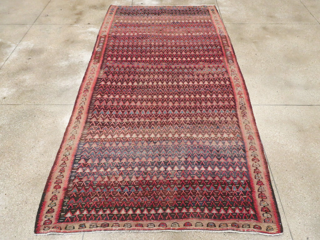 Vintage Persian Flatweave Kilim Gallery Rug, No.29087 - Gsblank
