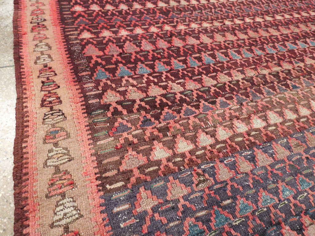 Vintage Persian Flatweave Kilim Gallery Rug, No.29087 - Gsblank