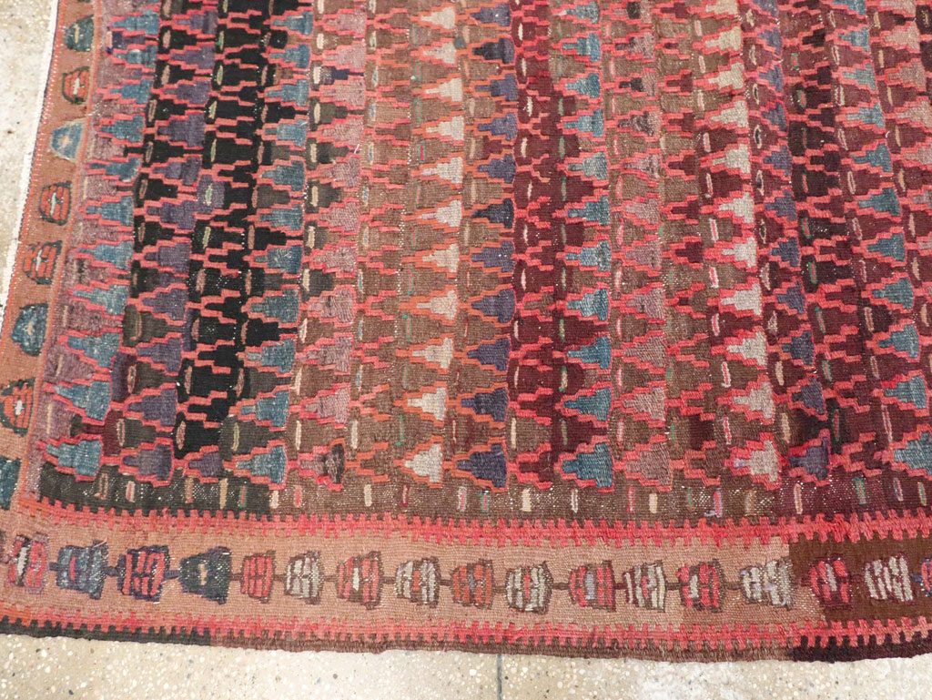 Vintage Persian Flatweave Kilim Gallery Rug, No.29087 - Gsblank