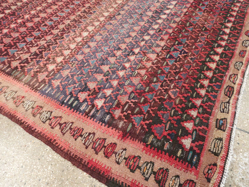 Vintage Persian Flatweave Kilim Gallery Rug, No.29087 - Gsblank
