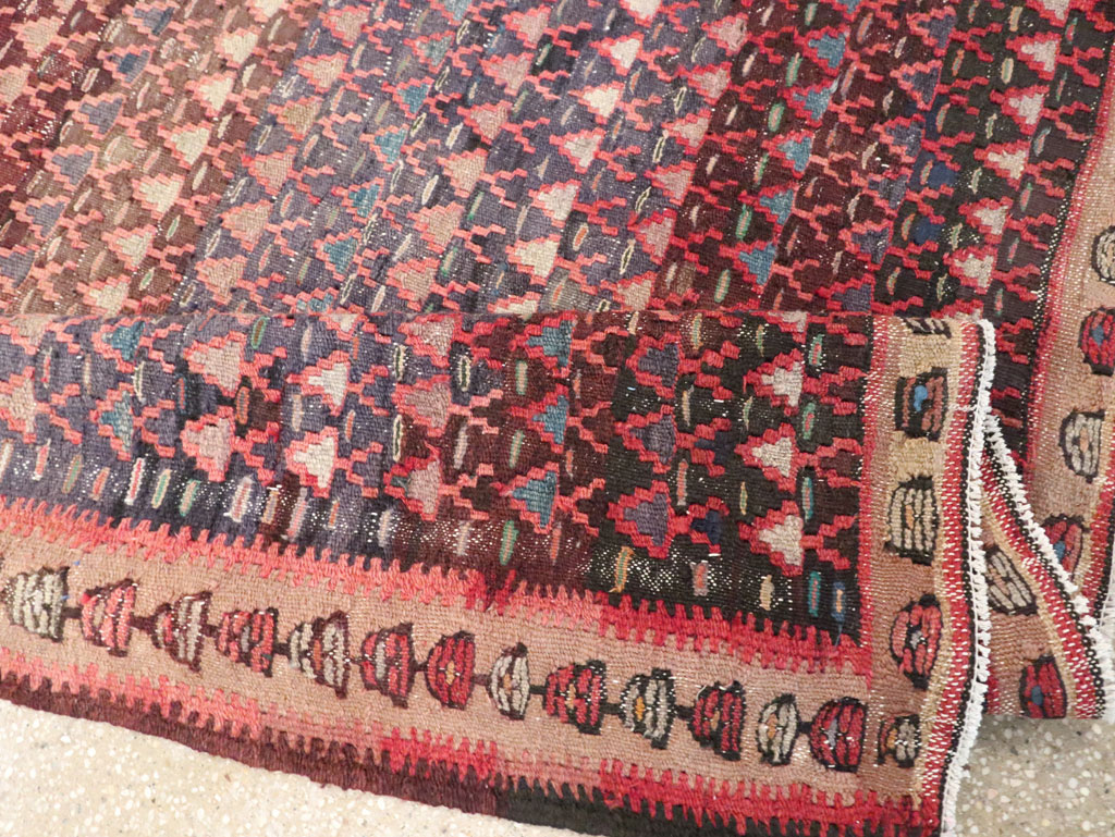 Vintage Persian Flatweave Kilim Gallery Rug, No.29087 - Gsblank