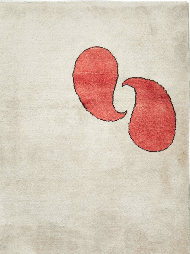 Vintage Persian Mashad Deco Style Rug (Pair: 2 of 2), No.29095 - Gsblank