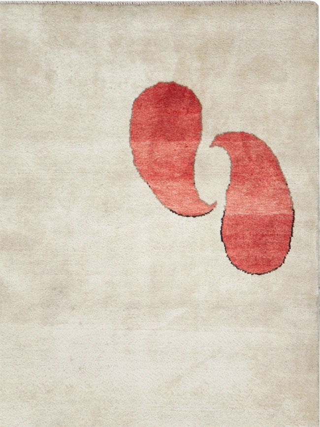 Vintage Persian Mashad Deco Style Rug (Pair: 2 of 2), No.29095 - Gsblank