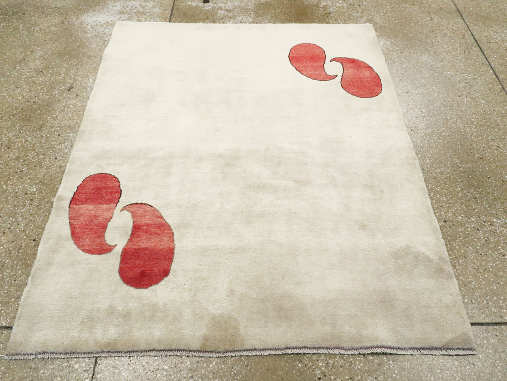 Vintage Persian Mashad Deco Style Rug (Pair: 2 of 2), No.29095 - Gsblank