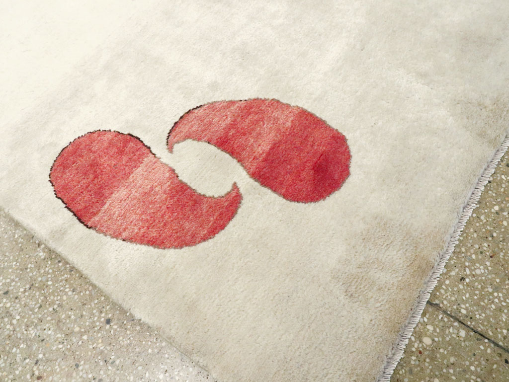 Vintage Persian Mashad Deco Style Rug (Pair: 2 of 2), No.29095 - Gsblank