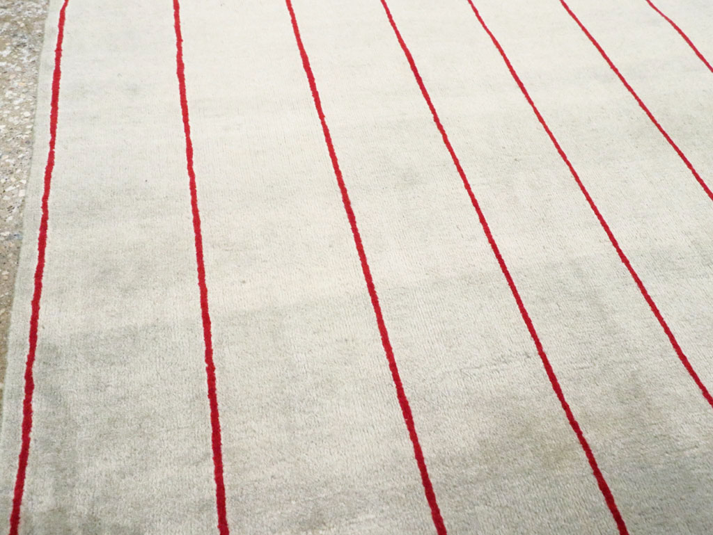 Vintage Persian Art Deco Mashad Throw Rug (Pair: 2 of 2), No.29098 - Gsblank