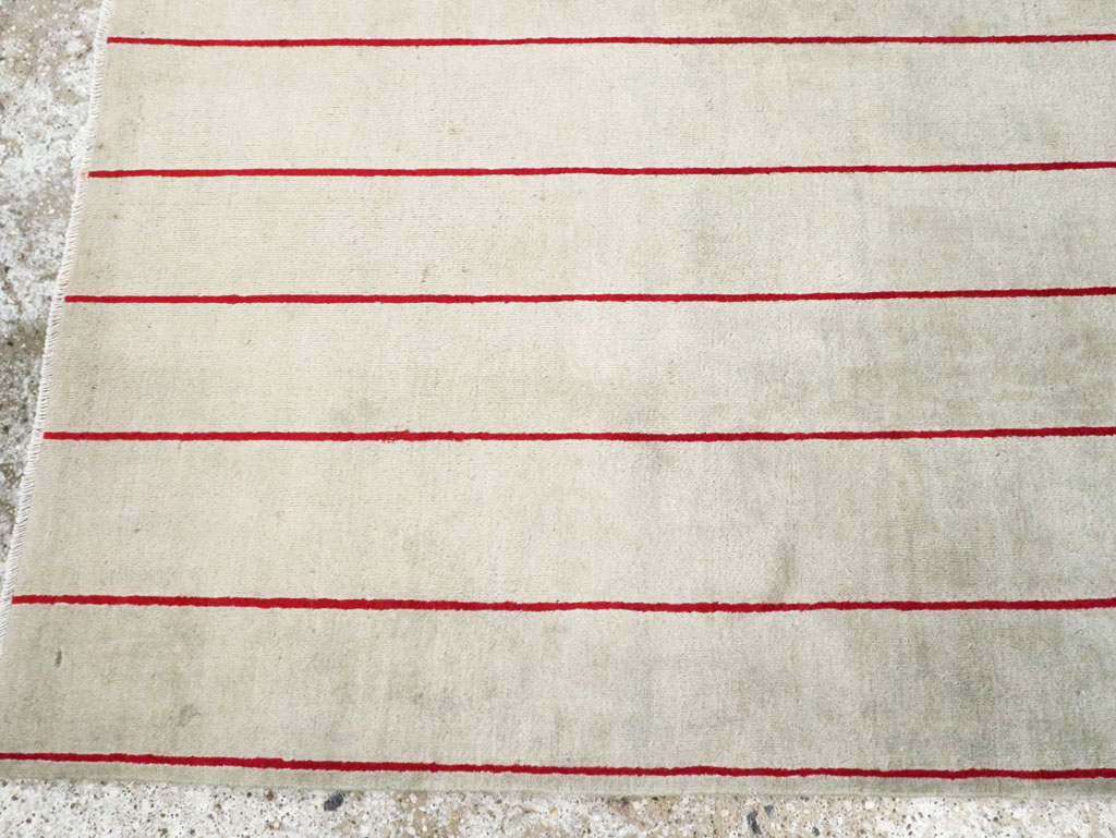 Vintage Persian Art Deco Mashad Throw Rug (Pair: 2 of 2), No.29098 - Gsblank