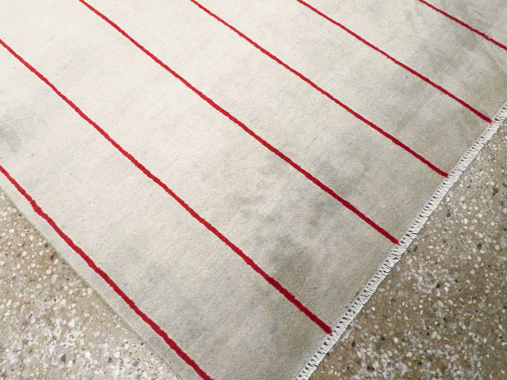 Vintage Persian Art Deco Mashad Throw Rug (Pair: 2 of 2), No.29098 - Gsblank