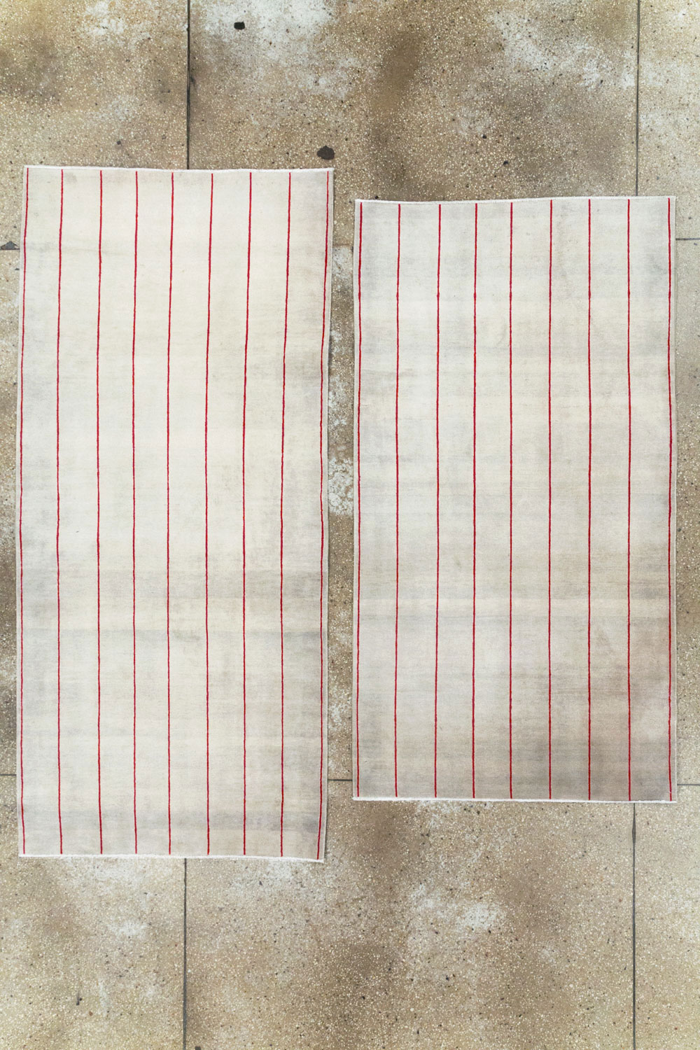 Vintage Persian Art Deco Mashad Throw Rug (Pair: 2 of 2), No.29098 - Gsblank