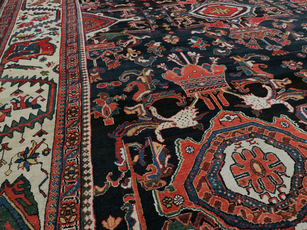 Antique Persian Bakhtiari Long Oversize Carpet, No.29101 - Gsblank