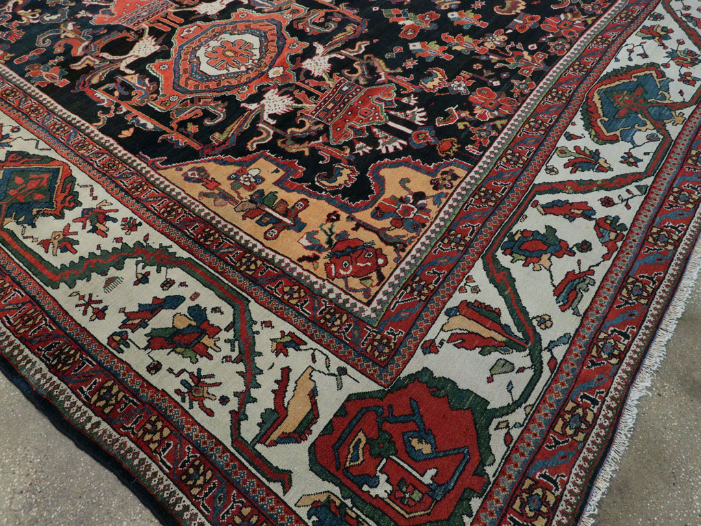 Antique Persian Bakhtiari Long Oversize Carpet, No.29101 - Gsblank