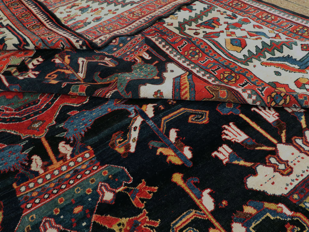 Antique Persian Bakhtiari Long Oversize Carpet, No.29101 - Gsblank