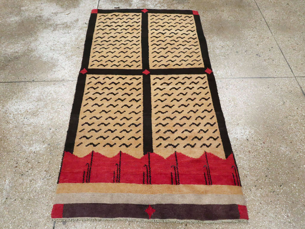 Vintage Tibetan Throw Rug, No.29106 - Gsblank