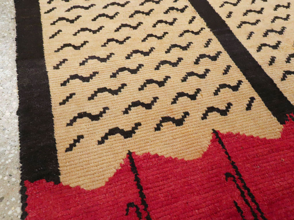 Vintage Tibetan Throw Rug, No.29106 - Gsblank
