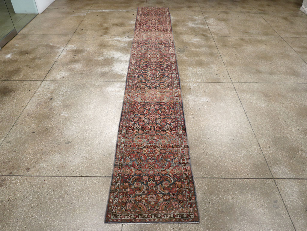 Antique Persian Malayer Long Runner, No.29109 - Gsblank