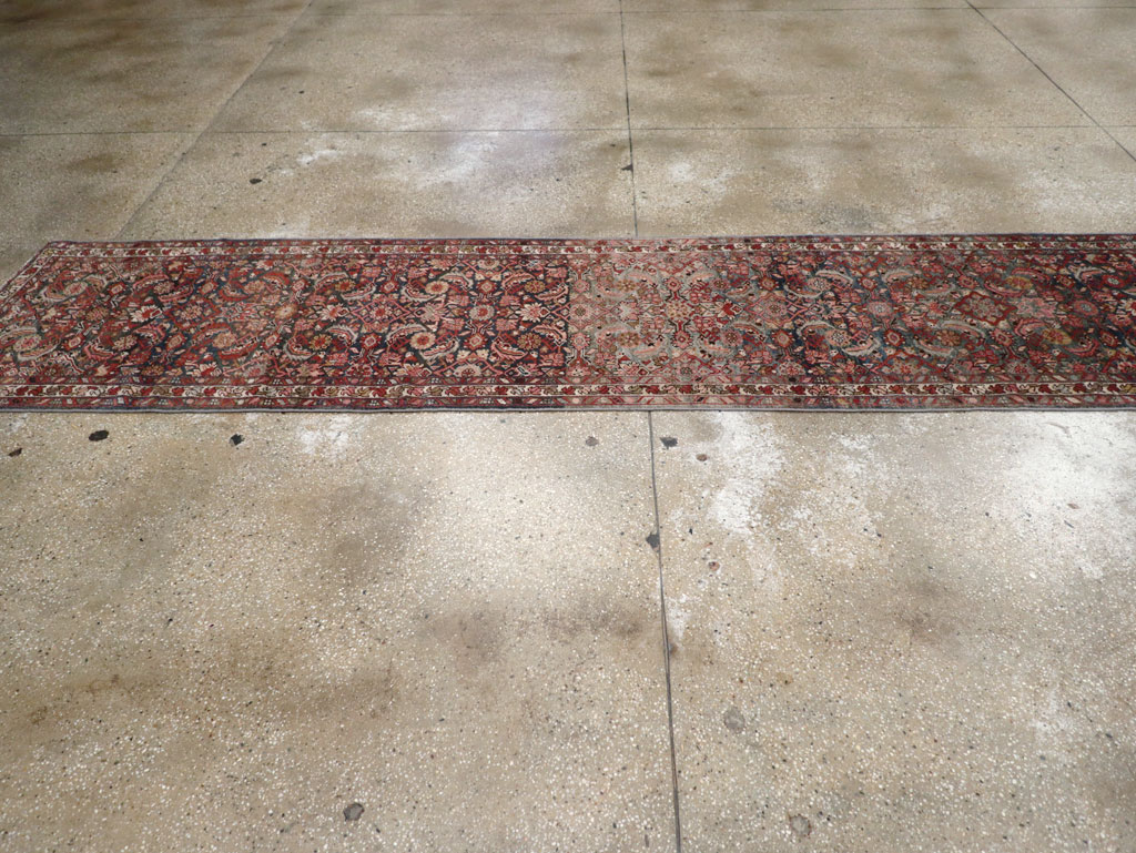 Antique Persian Malayer Long Runner, No.29109 - Gsblank