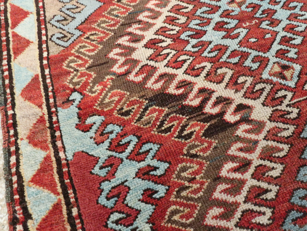 Antique Caucasian Kazak Throw Rug, No.29115 - Gsblank