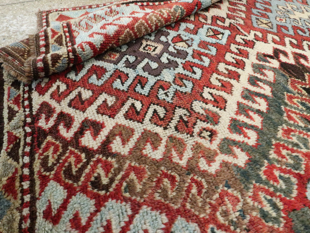 Antique Caucasian Kazak Throw Rug, No.29115 - Gsblank