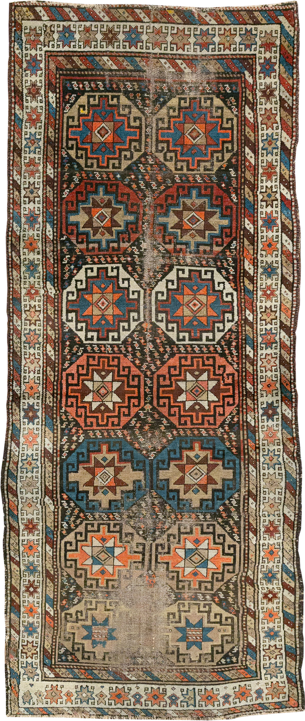 Antique Caucasian Kazak Runner, No.29117 - Gsblank