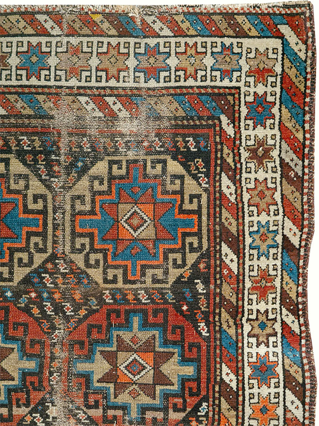 Antique Caucasian Kazak Runner, No.29117 - Gsblank