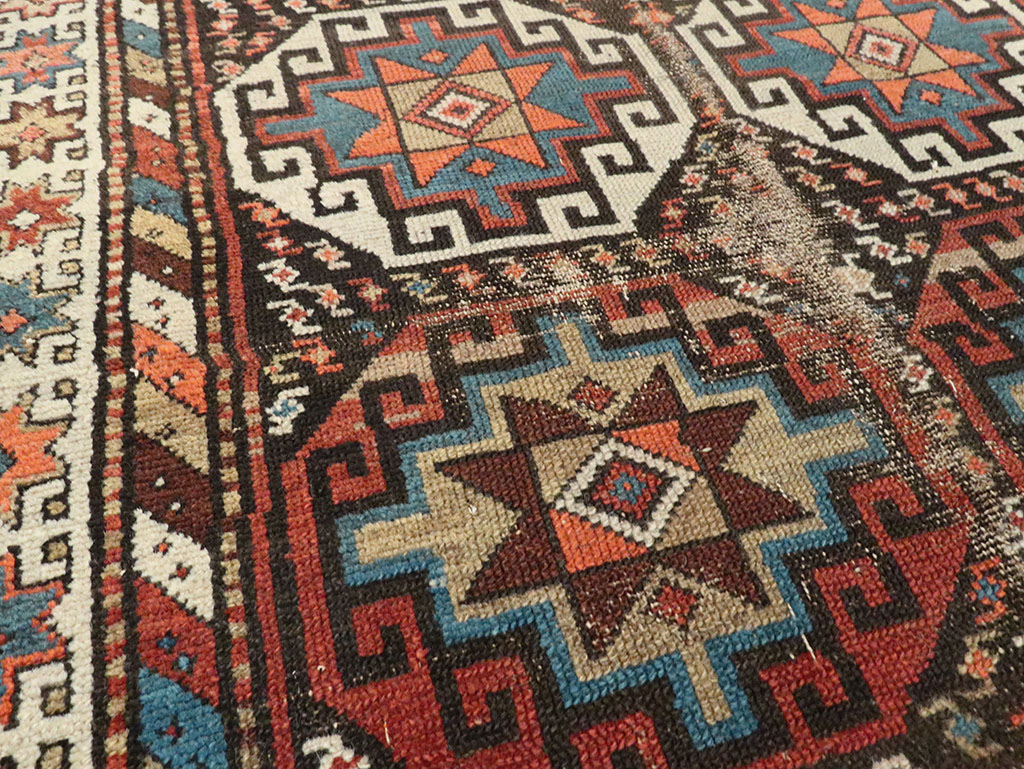 Antique Caucasian Kazak Runner, No.29117 - Gsblank