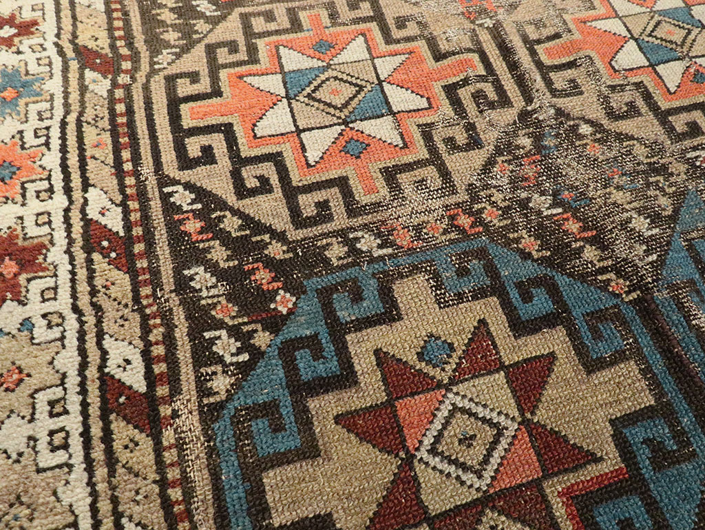Antique Caucasian Kazak Runner, No.29117 - Gsblank