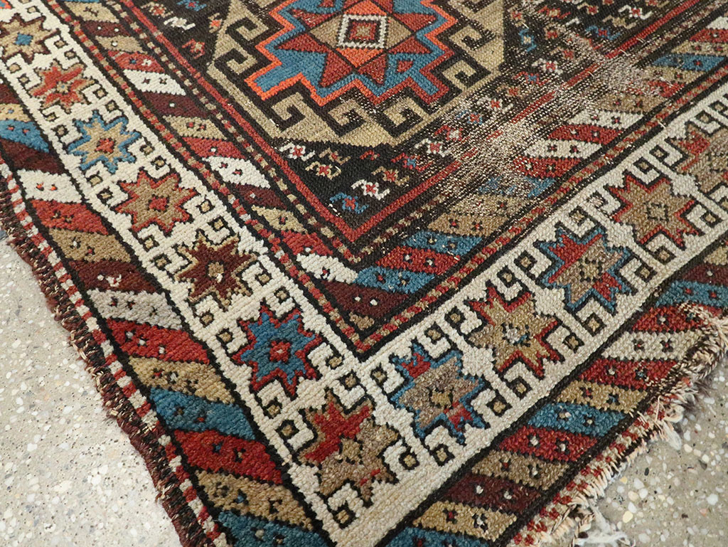 Antique Caucasian Kazak Runner, No.29117 - Gsblank