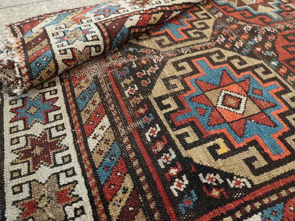 Antique Caucasian Kazak Runner, No.29117 - Gsblank