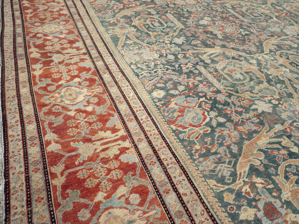 Antique Persian Mahal Oversize Carpet, No.29120 - Gsblank